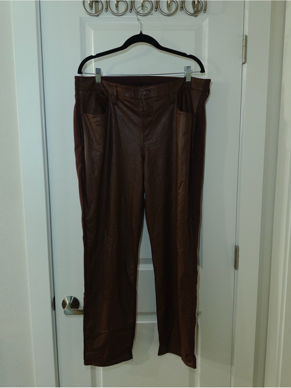 Chico's Men's Dark Brown Faux Leather Pants